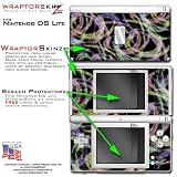 Nintendo DS Lite Neon Swoosh on Black WraptorSkinz Skin Kit by TuneTattooz TM