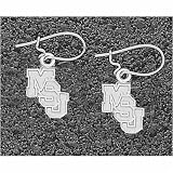 LogoArt Mississippi State Bulldogs Sterling Silver Team Font 3/8 Dangle Earring