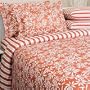 7pc Tropical Print White Orange Floral Bedding Duvet Cover Set Queen
