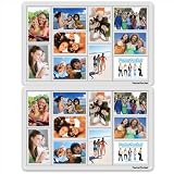 2 Pack - Poster Pocket Custom Picture Photo Collage, 10 Opening, Holds 10 4 X 6 Photos, Flexible Plastic Frame, Album, Wall, Dormroom, Friends, Family, Display, Gallery, Scrapbook, Presentation, 4x6, 6x4, Jumbo, Large, Pictures, Pics, Images, Photos, Collages, Scrap book, No Glass, Safe for Kids, Plastic, Lightweight, Gift, Present, Unique, Photo holder, PosterPocket, PosterPockets, PosterPocket.com, Wedding Favor, Baby shower, graduation, dorm room , apartment, day care, school, sports, prom, formal, mother's day, father's day, memorial, gift, fun, decor, decorations, stuff, accessories, furniture, dorm, room, dormroom, cubicle, as seen on tv