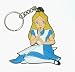 Alice in Wonderland - Alice Sitting - Rubber Keychain (Keyring Keyfob) (Disney) Image