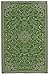Fab Habitat Outdoor Rug - Waterproof, Fade Resistant, Crease-Free - Premium Recycled Plastic - Persian Floral - Patio, Deck, Porch, Balcony, Laundry Room - Murano - Lime Green & Cream - 4 x 6 ft