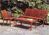 Alfresco Home 24-0203/24-0204/24-0210 Aperitif Bench and Coffee Table Conversation Set