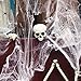 Glowing Halloween Spider Web Stretchy for Halloween Decorations Indoor Outdoor with 65 Fake Spiders (Normal & Glowing 3 Sizes)