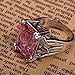 YAZILIND Women's Ring with Princess Cut Big Stone Pink Purple Cubic Zirconia Cz US Size 9