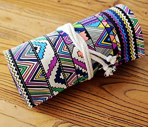 Drawfun Assorted Color Pencils Set. Handmade 100% Cotton Canvas for Pencils Wrap Case(72 Holes 1pc)+Marco 72 Assorted colors Pencils+Double-Hole Pencils Sharper(1pc)+Dust Free Eraser(1pc).