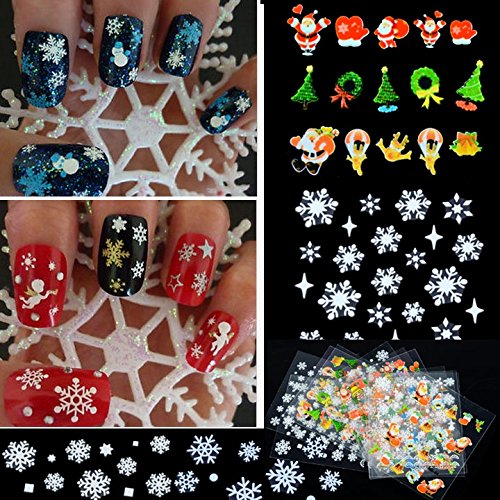 Relipop 12pcs Christmas Presents Santa Trees Design Nail Art Stickers Decals (One Size, Type 2 #) Relipop 12pcs Christmas Presents Santa Trees Design Nail Art Stickers Decals (One Size, Type 2 #)