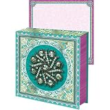 Aqua Baroque Brooch Note pad, Jeweled Mini Notepad, Punch Studio