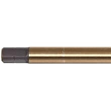 Dormer EP006H Powdered-Metal Steel Machine Spiral Point Threading Tap, Gold Oxide Finish, Round with Square End Shank, Plug Chamfer