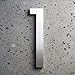 Modern House Number Aluminum Modern Font Number One