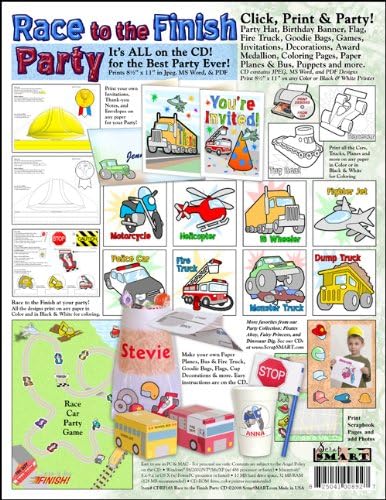 ScrapSMART - Race to The Finish Party Software Kit - CDRF165