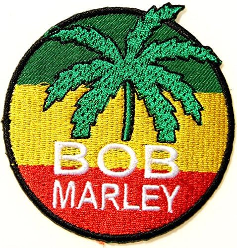 2.8" Wide x 2.8" Tall BOB MARLEY Rasta Jamaica Reggae Ska Hippie Boho Rasta Music Logo Sign Badge Patch