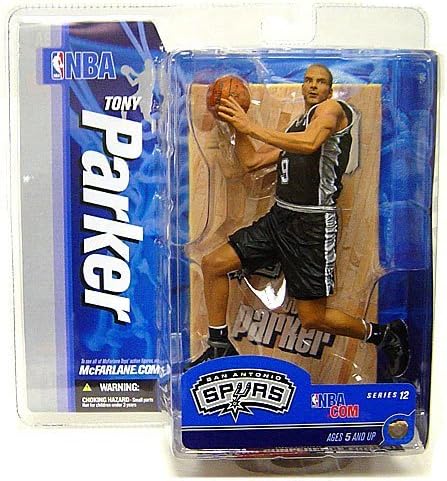 McFarlane Toys NBA Sports Picks Series 12 Action Figure Tony Parker (San Antonio Spurs) Black Jersey by Sports Pics