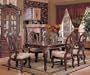 7pc Formal Dining Table & Chairs Set Cherry Brown Finish