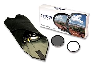 Tiffen 58mm Lens Kit includes Digital Ultra Clear Filter, plus Circular Polarizer Filter and Accessory Wrap