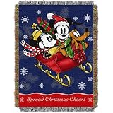 Disney, Mickey Mouse, Sleigh Ride 48-Inch-by-60-Inch Acrylic Tapestry Throw by The Northwest Company