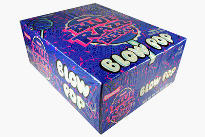 Blow Pops 48 Pack Blue Razz Berry by Raspberry Candy