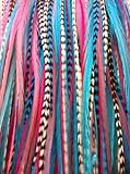 Sexy Sparkles 8"-12" Gorgeous Light Pink Grizzly ,Turqoise,blue, White & Origianl Gri