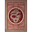 Dragon Modern Art Rug Collection - Red