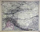 Stieler 1872 Antique Map of Tibet, China, Mongolia & Parts of Russia