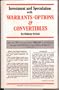 Investment and Speculation With Warrants - Options & Convertibles