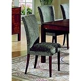 Set of 2 Achillea Contemporary Cherry & Olive Parson Chairs