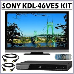 Sony BRAVIA® KDL-46VE5 46-inch 1080P 120HZ LCD TV + Blu-Ray Accessory Kit