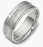 7mm Wedding Platinum Comfort Fit Band Ring