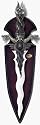 Nasek - Serpent Dagger by Kit Rae - Knife with Wooden Display Plaque and Wavy Steel Kriss Blade
