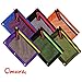 OMURA Zippered PENCIL POUCH ASSORTED COLOR w/ Mesh Windows & Standard 3-Ring Binder, PACK OF 6