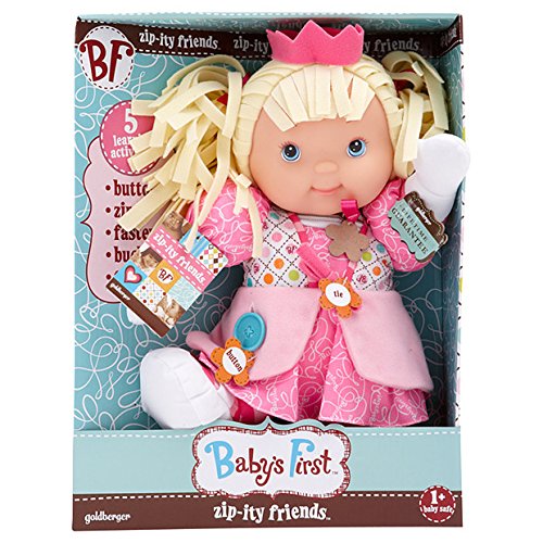 Baby's First Zip-Ity Friends Princess Button Zip Fasten Buckle Tie Learning Toy