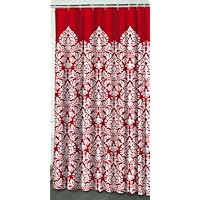 Waverly by Famous Home Fashions Essence Lipstick Red 100-Percent Polyester Shower Curtain