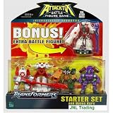 Attacktix Transformers Action Battle Figure Game Starter Set with 5 figures - Skyblast Robot and Plane, Overhaul, Dirtboss and Decepticlone