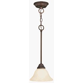 Coronado - Mini Pendant Lighting Fixture - Imperial Bronze - Vintage Scavo Glass - B1748