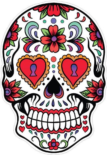 Day of the Dead Decal Rockabilly Rock Vintage Sugar Skull Sticker #33