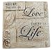 Beautiful Handcrafted & Painted Stoneware Garden Wall Sign