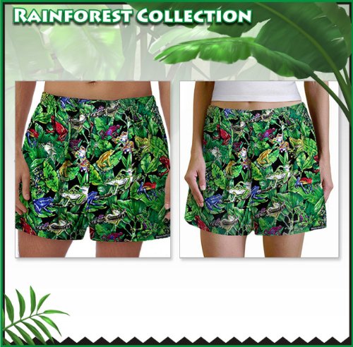 Tree Frogs Child Boxers Size 6 8 Frog Cotton Boxer or Sleep Pants Shorts for BOYS or GIRLS Great as Pajamas for Kids and Children