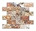 Scabos 2 X 4 Split-Faced Travertine Brick Mosaic Tile - 6 X 6 Sample