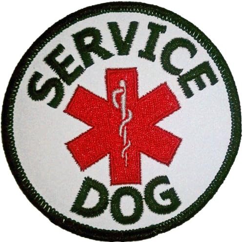 CoolHubcaps Reflective Embroidered Service Dog Patch - 3 Inch