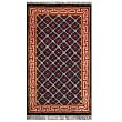 5' x 2'6" Hand-Knotted Tibetan Wangden Lotus Flower Wool Area Rug