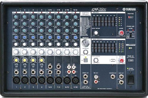 Yamaha EMX312SC Powered Mixer 300 Watt Stereo 12 Channels 3 Band Equalizer Lightweight Design