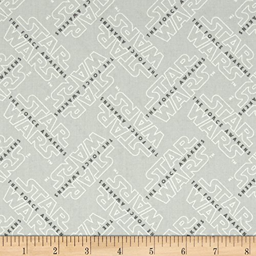 Star Wars The Force Awakens Logo Stone Fabric By The Yard