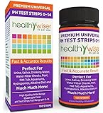 HealthyWiser&reg; pH Test Strips 0-14, Universal Strips To Test, Urine, Saliva, Water, Alkaline Diet, Pool, Hot Tub, Hydroponics, Garden Soil, Aquariums, Kombucha Tea, Results in Seconds, 100-Count