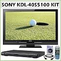 Sony Bravia S-Series KDL-40S5100 40-Inch 1080p LCD HDTV + DVD Accessory Kit