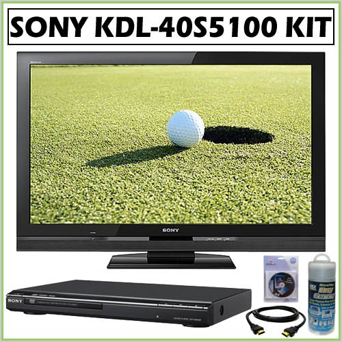 Sony Bravia S-Series KDL-40S5100 40-Inch 1080p LCD HDTV + DVD Accessory Kit