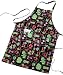 Full Length Print Bib Apron, Vegetable Garden, One Size
