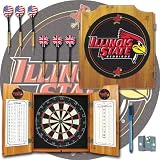 Illinois State University Dart Cabinet with Darts and Board