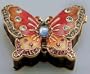 ENAMELED JEWELED KEEPSAKES BUTTERFLY KEEPSAKE BOX