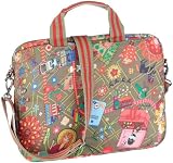 Oilily Laptop sleeve 15.4"" OES1211-7701 M&auml;dchen Laptop-Taschen, Gr&uuml;n (Gr&uuml;n/Rot/Pink), 37x29,5x3,5 cm (B x H x T)