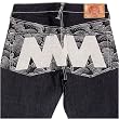 RMC X 4A Like Black silver embroidery denim jeans REDM2904